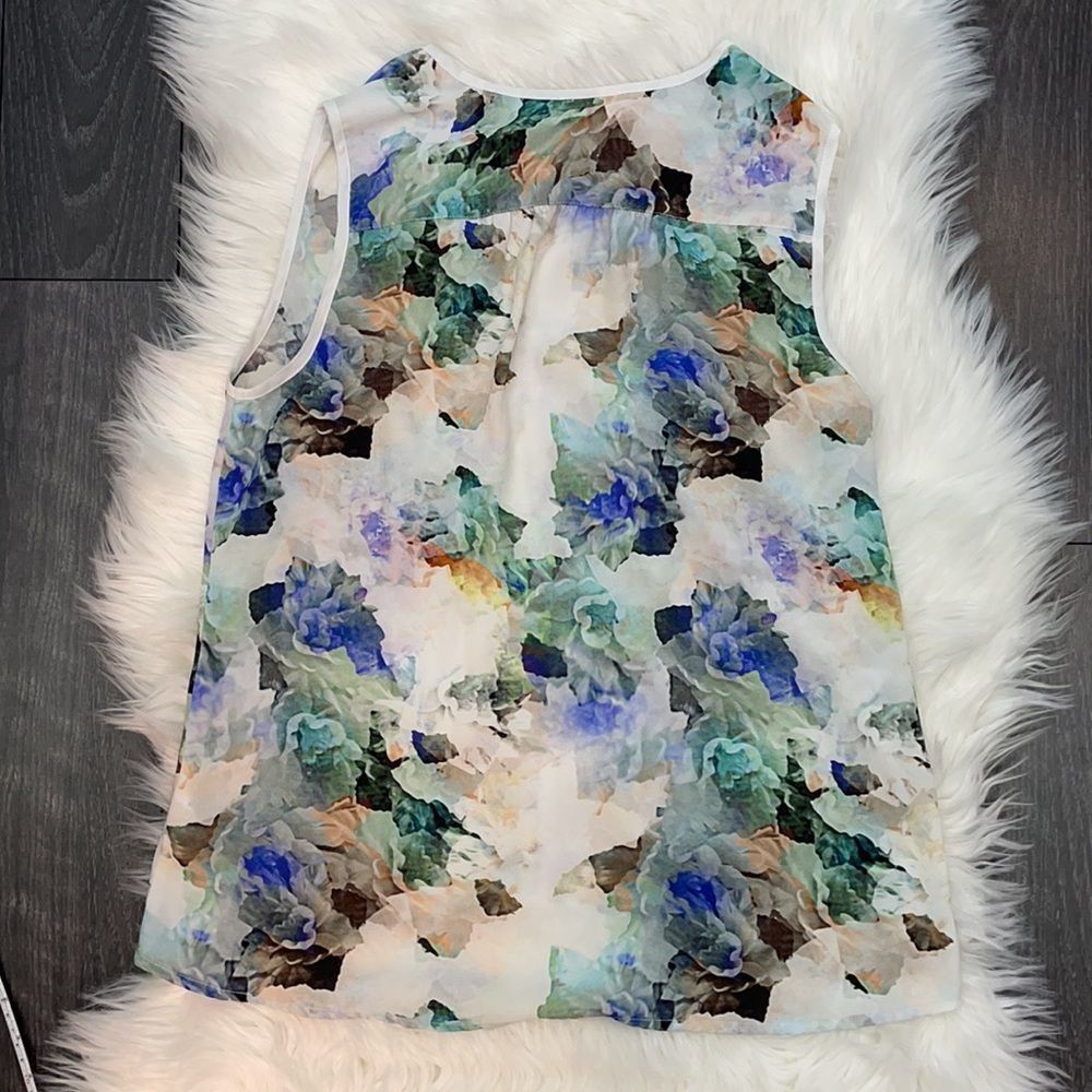 KENAR Vintage Women’s Floral Sleeveless Blouse XS - Picture 9 of 11